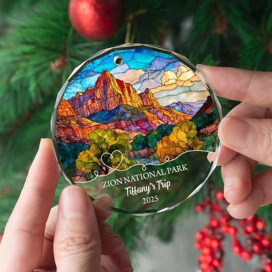 Personalized Zion National Park Ornament, Custom Travel Adventure Keepsake, US National Park Souvenir